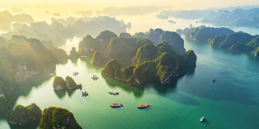 Sailing through the enchanting beauty of Ha long Bay