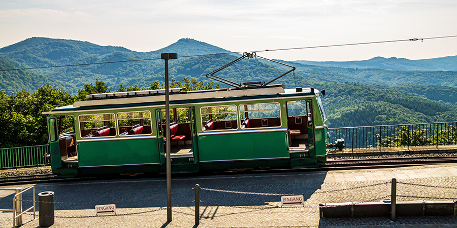 Travelling on the Drachenfels Cog Railway